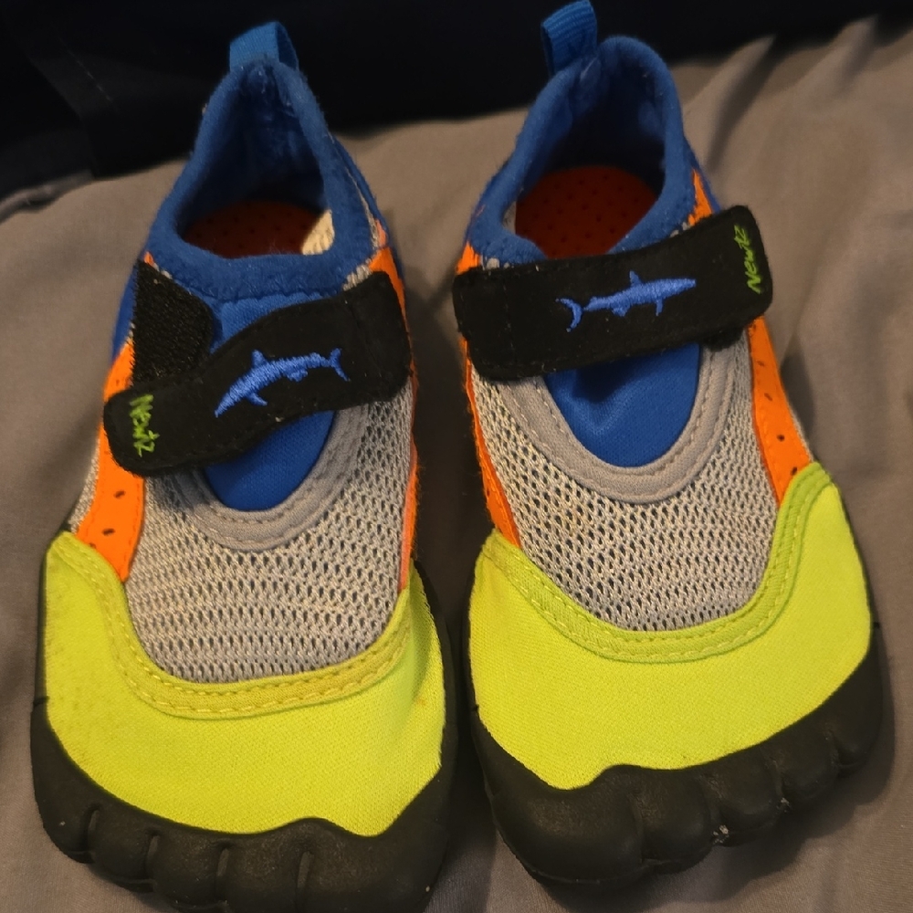 Green and Blue Water Shoes with Breathable Mesh
